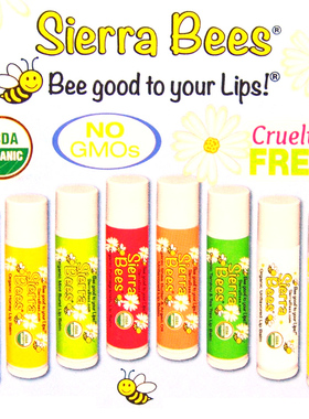 现货美国直购Sierra Bees小蜜蜂有机润唇膏护唇膏单支装随机发味