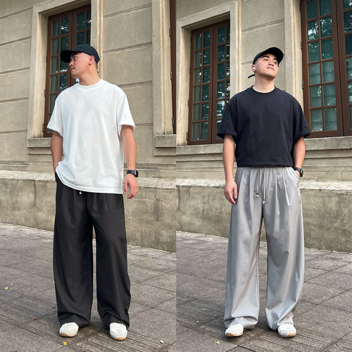 FFMR夏季垂感抗皱阔腿休闲裤男
