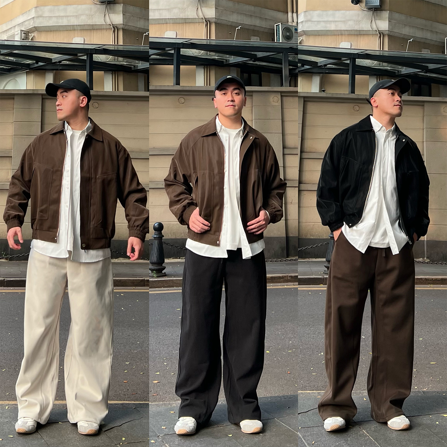 FFMR「巴恩风重磅毛呢裤」秋冬加厚复古休闲裤宽松阔腿咖色长裤男