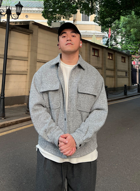 FFMR【老钱风纹理夹棉夹克】2025秋冬加厚宽松大码重磅棉服外套男