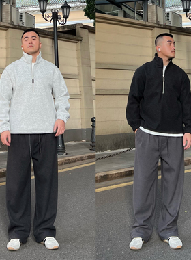 FFMR【柔软垂感加绒羊毛裤】2025秋冬重磅直筒垂感显高休闲裤子男