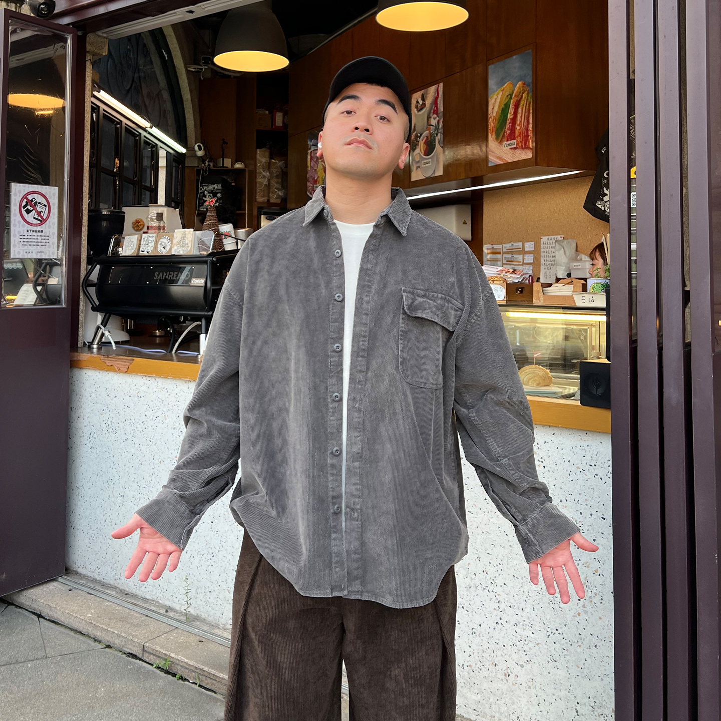 FFMR「复古水洗质感灯芯绒衬衫」2025秋冬美式重磅厚款衬衣外套男