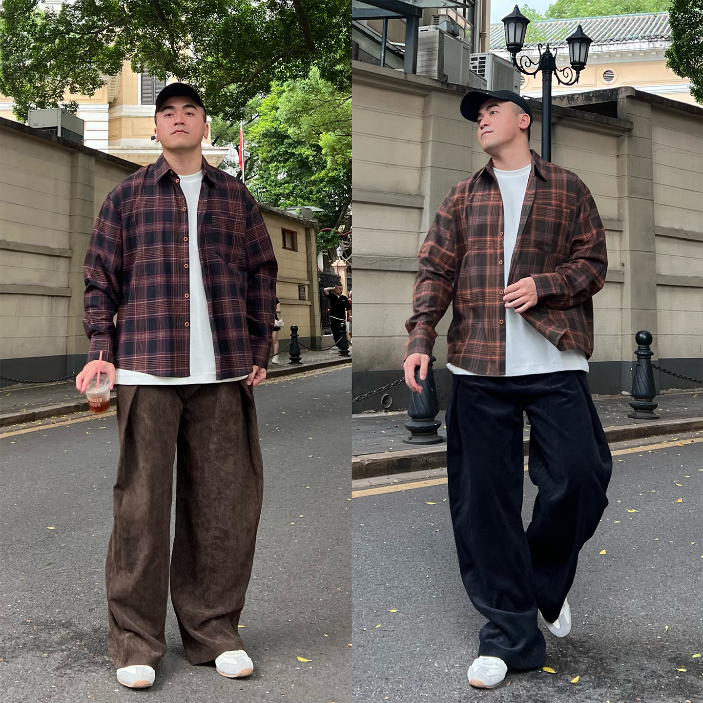 FFMR「解构立体 复古灯芯绒裤」2025秋冬肌理垂感休闲咖色裤子男