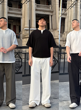 【夏季清仓 不售后】FFMR 2025夏季垂感冰丝裤西裤宽松直筒裤子男