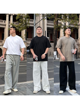 FFMR春夏新款立体裤线抗皱休闲裤宽松垂感简约灰色运动休闲卫裤男