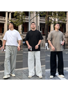 FFMR春夏新款立体裤线抗皱休闲裤宽松垂感简约灰色运动休闲卫裤男