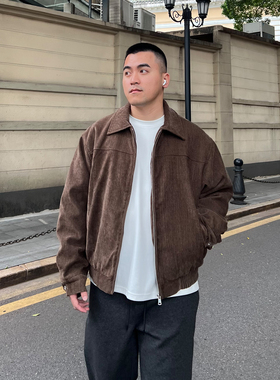 FFMR【绒感复古老钱风夹克】2025冬季咖色棉服外套宽松短款棉衣男