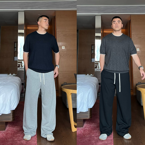 FFMR莫代尔凉感抗皱直筒卫裤男