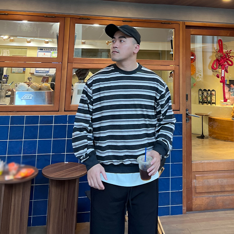 FFMR条纹休闲宽松卫衣