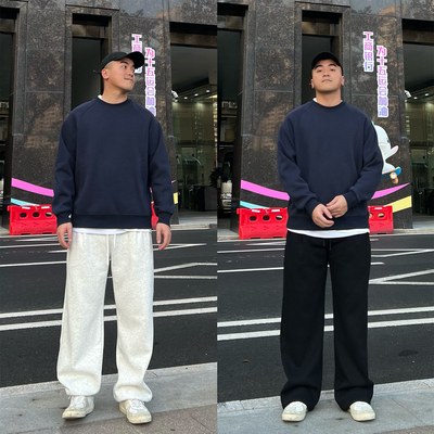 FFMR【可束脚直筒加绒卫裤】2025秋冬新款加厚宽松大码运动长裤男