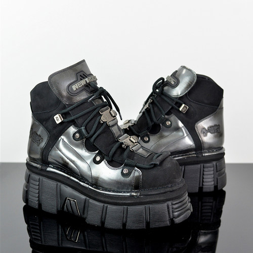 哈雷骑行厚底鞋高帮靴现货