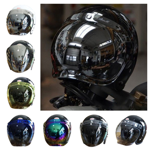 biltwell适用于哈雷bell头盔四分之三复古盔泡泡镜片挡风玻璃风挡