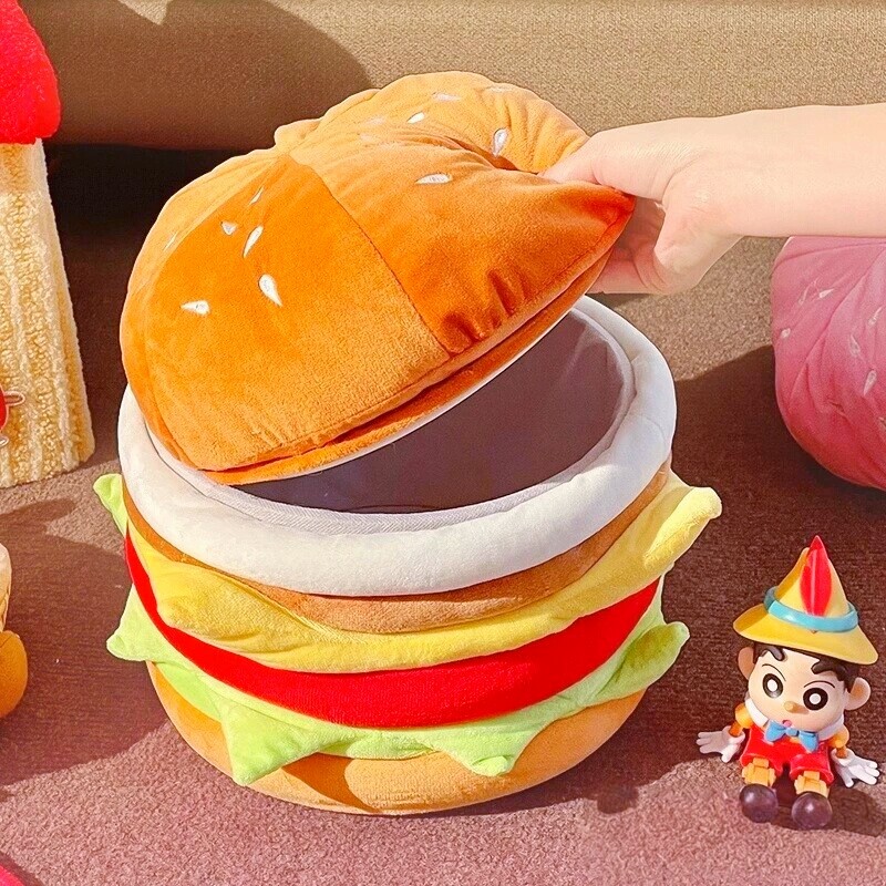 汉堡包收纳凳储物箱盒可爱元素生日礼物房间装饰零食收纳筐小凳子,收纳整理,收纳凳,淘宝优惠券,粉丝福利购,淘宝优惠卷