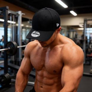 NEWERA棒球帽纯净版 光身无标黑色9forty休闲健身运动街头男女帽