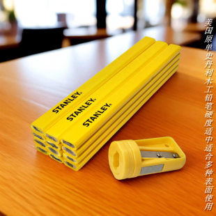 外贸精品八角木工铅笔黑石墨芯建筑施工装饰装修划线标记切割记号