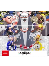 现货任天堂amiibo Splatoon喷射战士3鱼浆帮莎莎曼曼鬼福手办套装