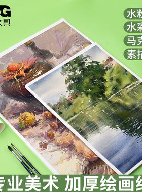 晨光素描纸水彩纸马克笔初学者