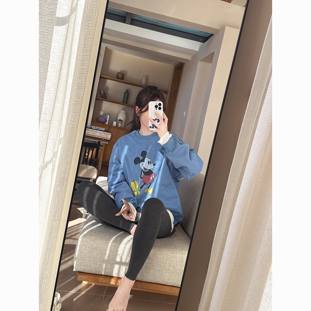 不挑人卡通减龄冬季抓绒保暖卫衣