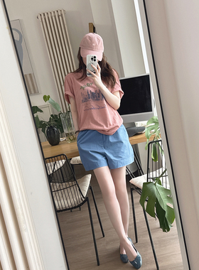 CHIA夏季不愁搭配的颜色巨好看美式INS风宽松款短袖自带垂感的t