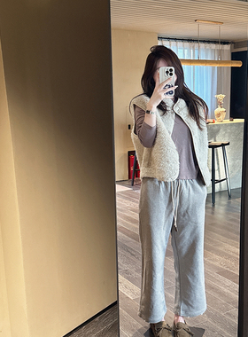 CHIA柜里连锁订单面料品质都绝绝子抽绳直筒卫裤冬季内里磨毛保暖