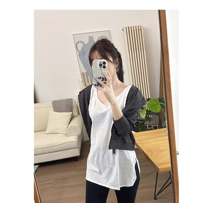 瑜伽裤友好搭子侧开叉背心