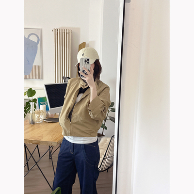 绝绝子的立领帅气高腰短外套