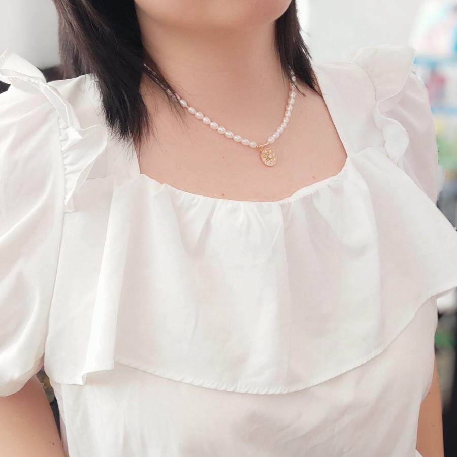 小米粒天然强光珍珠项链女款温柔项链