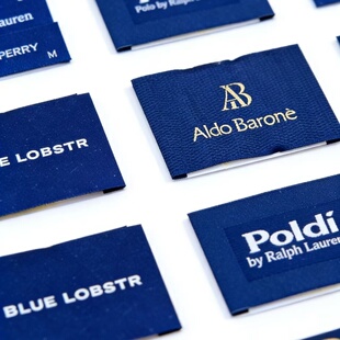 服装辅料织唛标签橫标大主唛 大标品牌定 制golo对折标主唛领标