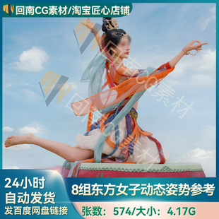 574张9组摄影艺术多角度亚洲东方女性含古风高清原图参考人体结构