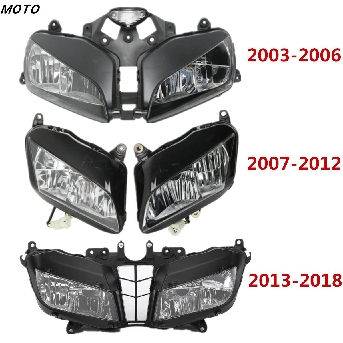 适用本田 HONDA F5 CBR600车灯 03 04 05 06 年 CBR600RR大灯总成