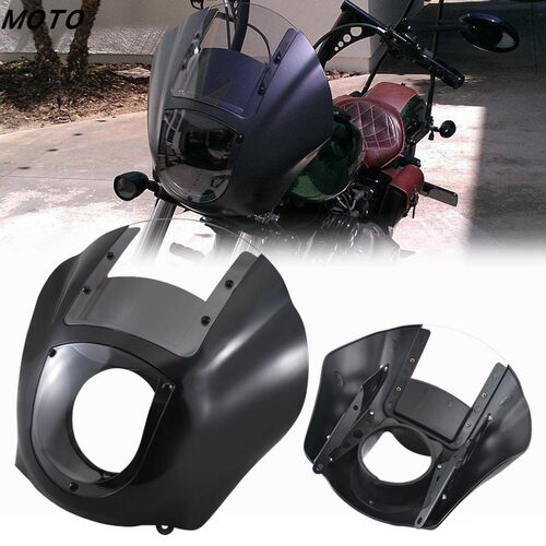 适用哈雷883 XL1200 X48 72复古改装大灯头罩 整流罩 挡风大灯罩