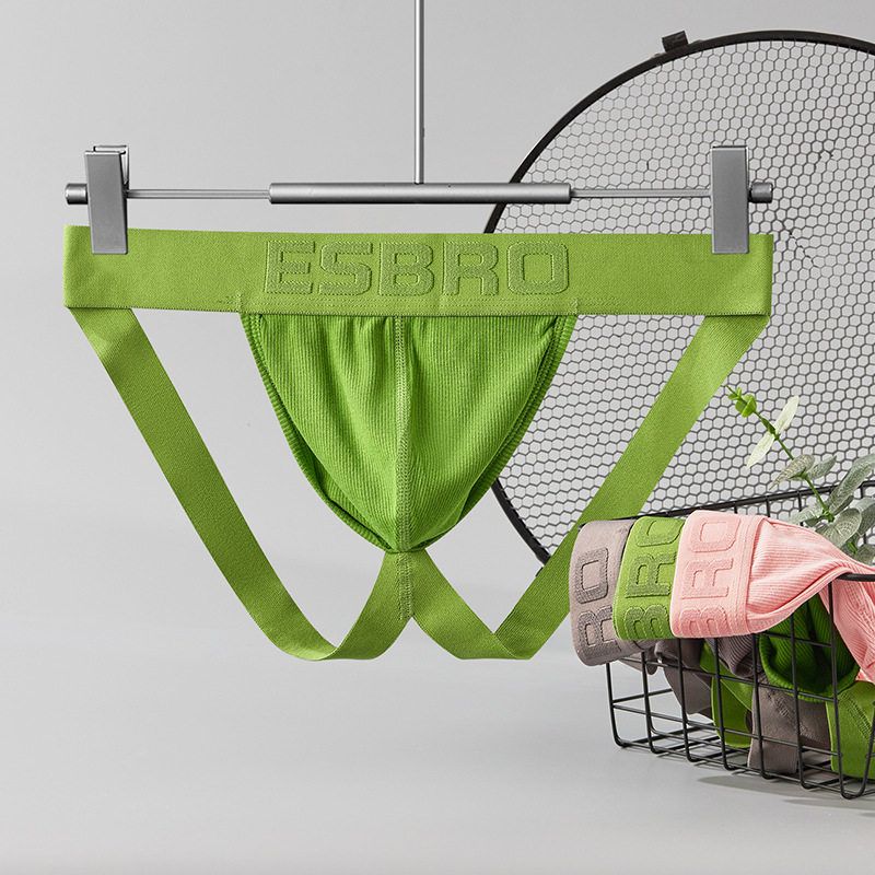 ESBRO男士U凸性感提臀双丁字内裤新款速卖通丁字裤