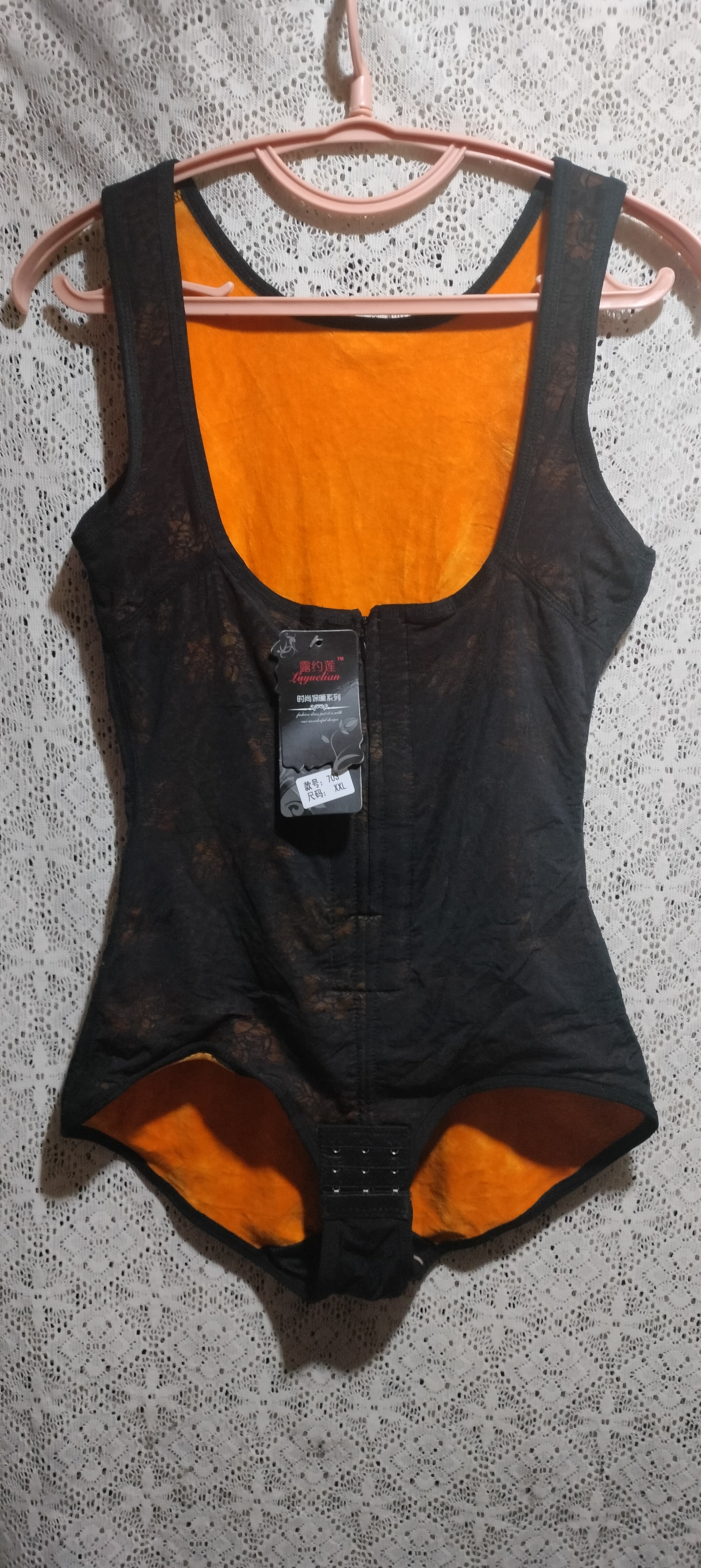 冬季柔软优质绒贴身更舒服拉链款加绒三角连体塑身衣