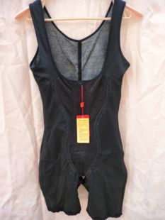 品牌冬季网纱面料内竹碳绒加厚加绒保暖连体平角开档塑身衣