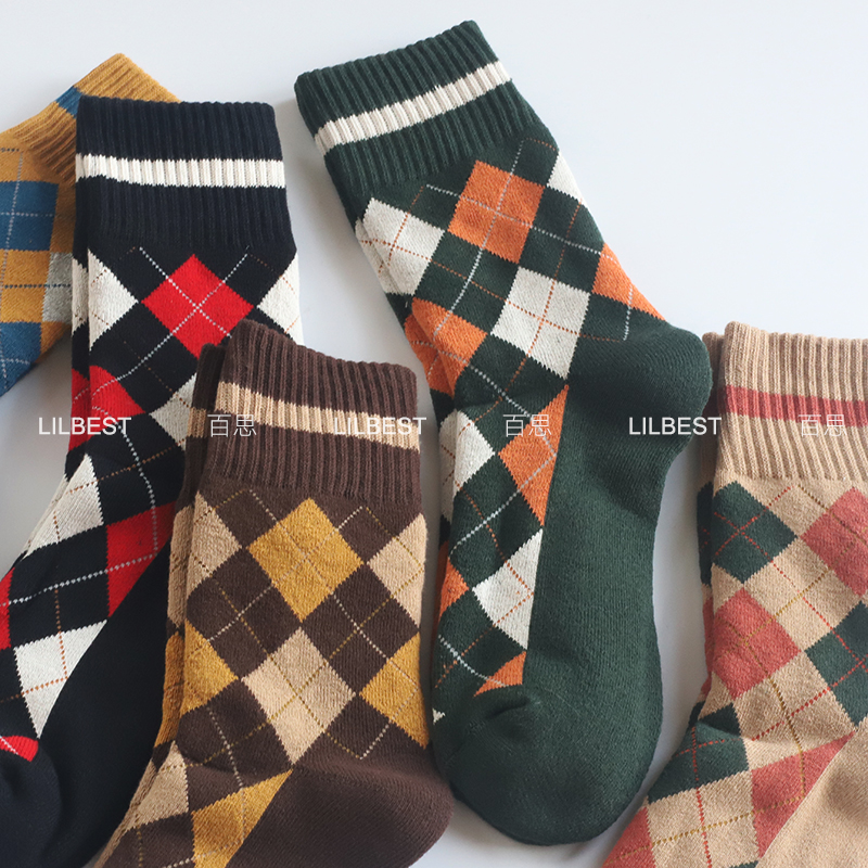 男女秋冬纯棉毛巾底加厚长袜袜子