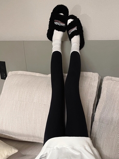 加厚加绒德瑜伽打底裤 紧身黑色高腰鲨鱼裤 女冬 kong保暖修身 bill