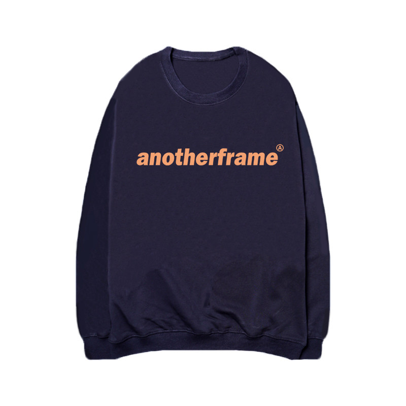 秋冬ins圆领卫衣情侣装