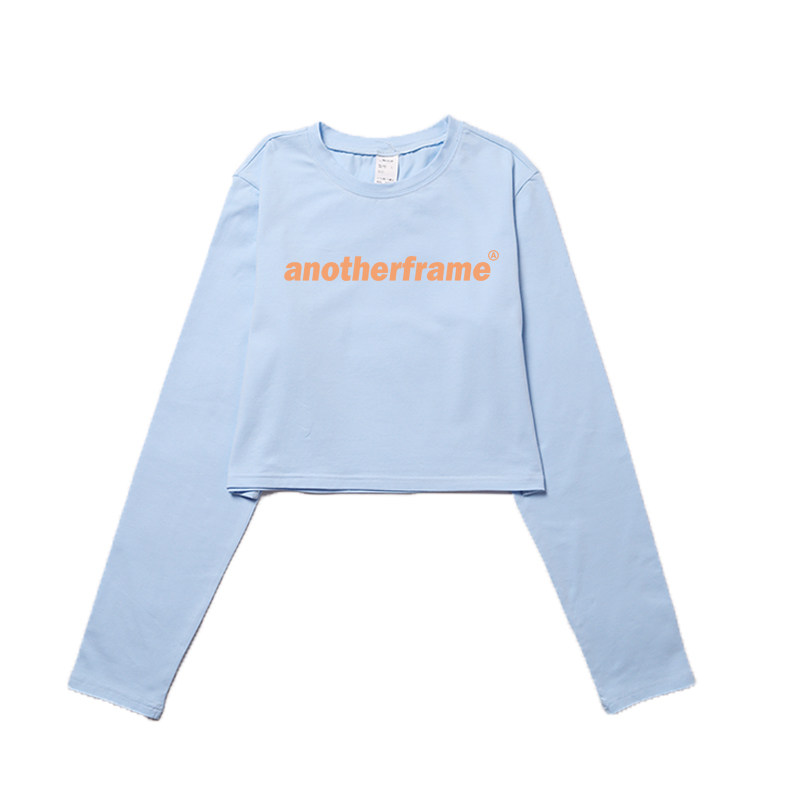 billkong2021小众清新港风ins新款露脐长袖创意设计感时尚百搭潮