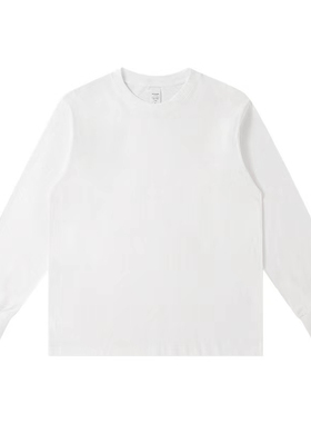 billkong秋季纯色210克重磅螺纹长袖上衣流行ins潮百搭情侣装舒适