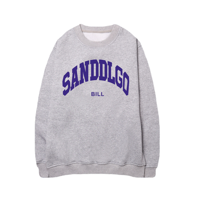 billkong无帽圆领卫衣ins港味