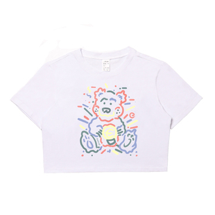 T恤 姐妹闺蜜装 billkong夏季 活力可爱纯棉潮牌七彩熊印花圆领短袖