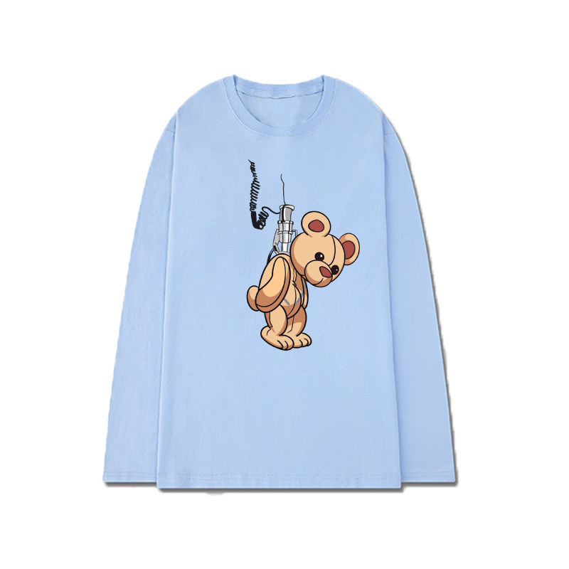 billkong2022新款早秋网红超火内搭可爱印花长袖T恤ins潮上衣服