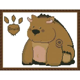 【精准印花】魔兽世界周边*德鲁伊熊形态十字绣*手工日式卡通WOW