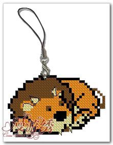 [6件包邮2皇冠]魔兽世界 十字绣 德鲁伊 豹 手机链