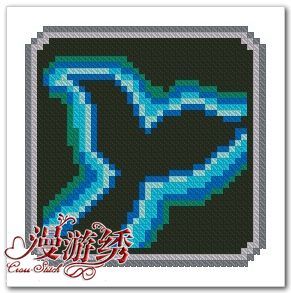 [6件包邮皇冠]漫游绣十字绣*魔兽世界*德鲁伊图标海豚形态*非成品