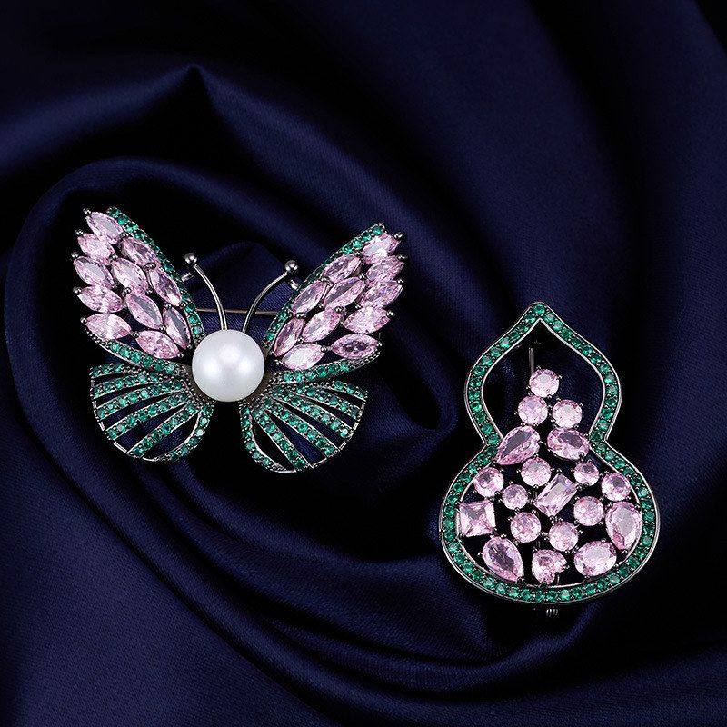 轻奢气质蝴蝶葫芦胸针女优雅气质外套淡水珍珠胸花高级感福禄配饰,饰品/流行首饰/时尚饰品新,胸针,淘宝优惠券,粉丝福利购,淘宝优惠卷