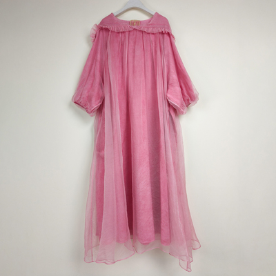 2025新款高端花萝桑蚕丝连衣裙