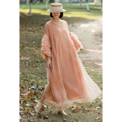 2026新款高端桑蚕丝年轻款国际夏季奢华大气上档次真丝大牌连衣裙