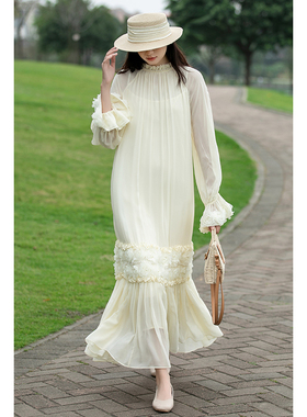 2026新款高端轻奢夏轻礼服国际大牌绝美高级感真丝桑蚕丝连衣裙女