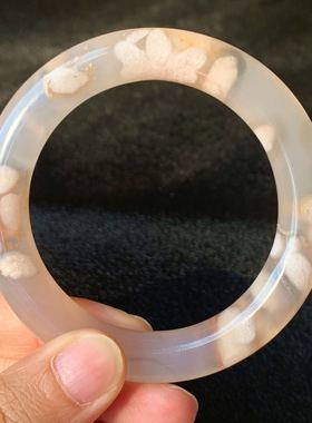 少女风樱花玛瑙生日好礼圆条手镯